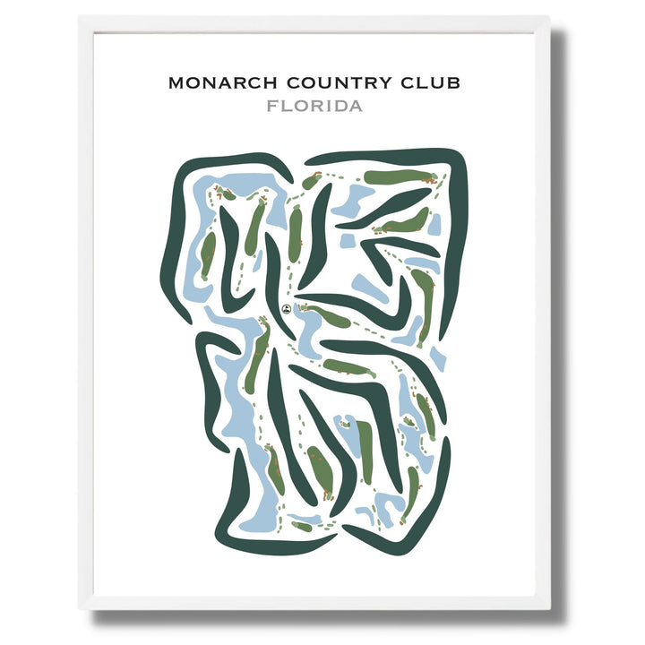 Monarch Country Club, Florida - Printed Golf Courses