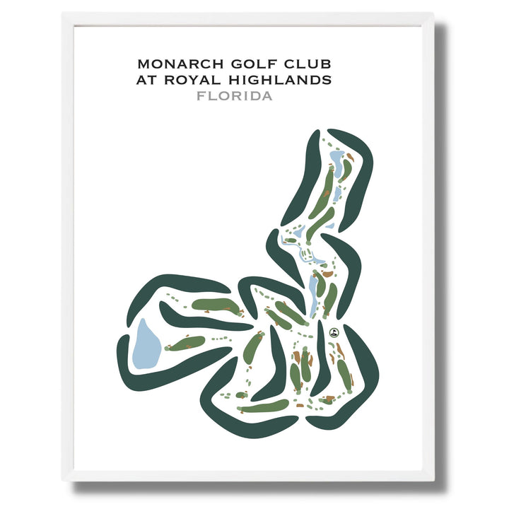 Monarch Golf Club at Royal Highlands, Florida - Printed Golf Courses