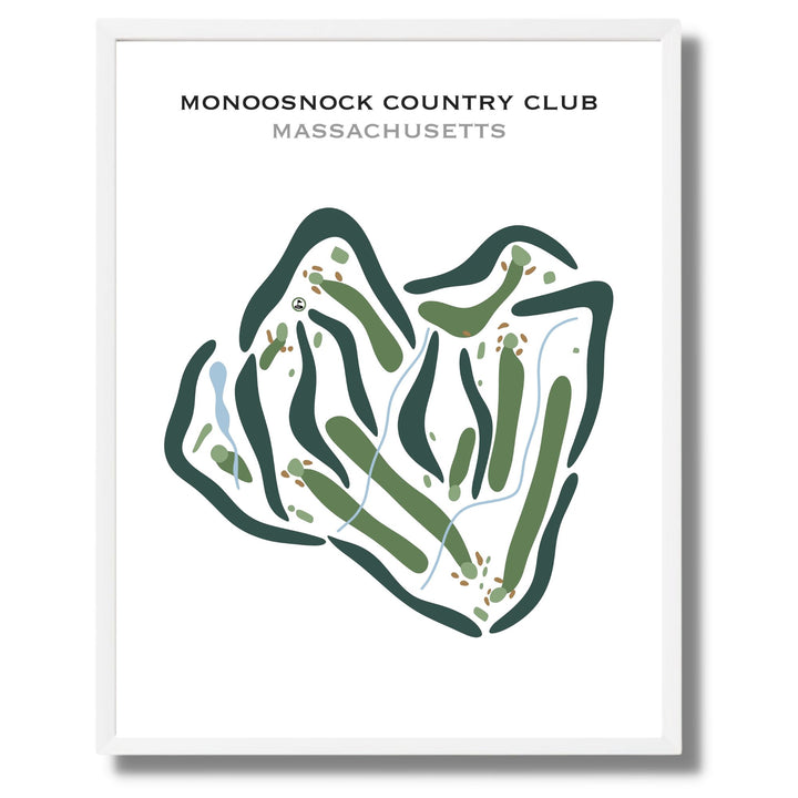 Monoosnock Country Club, Massachusetts - Printed Golf Courses