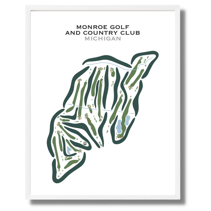 Monroe Golf and Country Club, Michigan - Printed Golf Courses