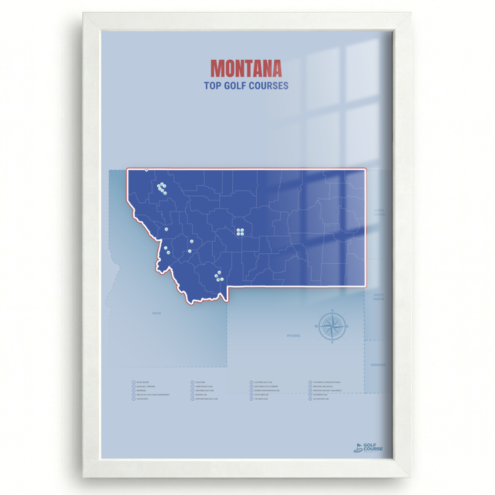 Map of Montana Golf Courses