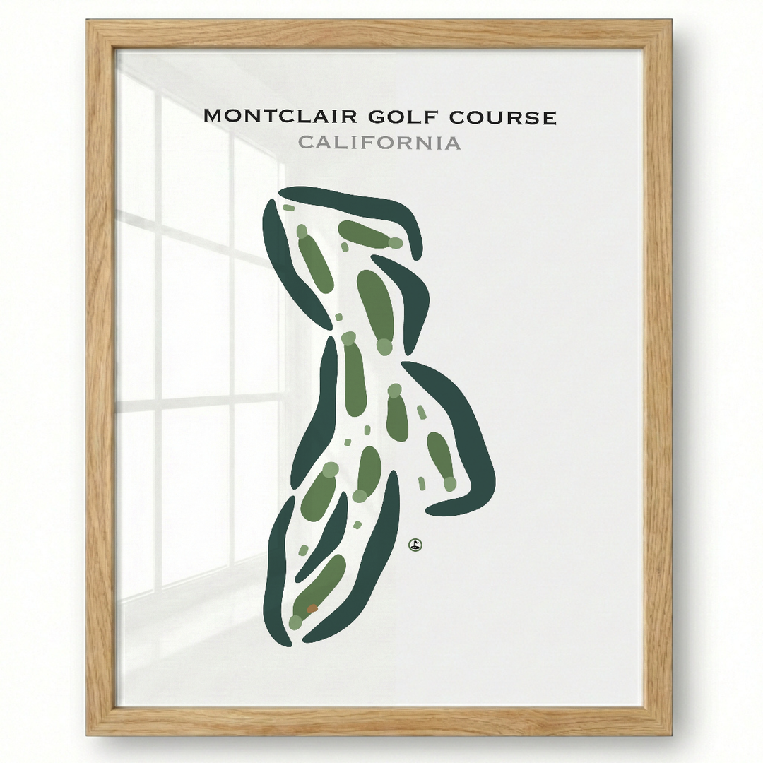 Montclair Golf Course, California - Printed Golf Courses