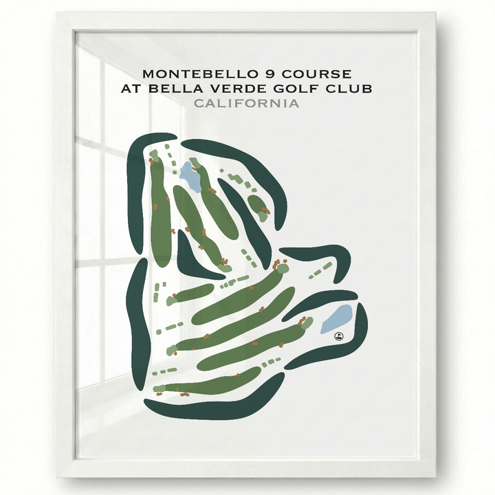 Montebello 9 Course at Bella Verde Golf Club, California - Printed Golf Courses