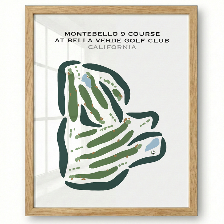 Montebello 9 Course at Bella Verde Golf Club, California - Printed Golf Courses