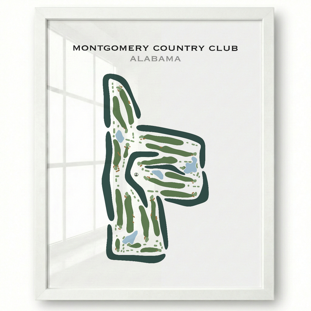 Montgomery Country Club, Alabama - Printed Golf Courses