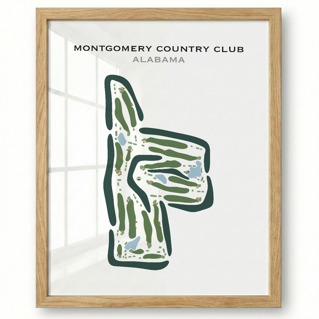 Montgomery Country Club, Alabama - Printed Golf Courses