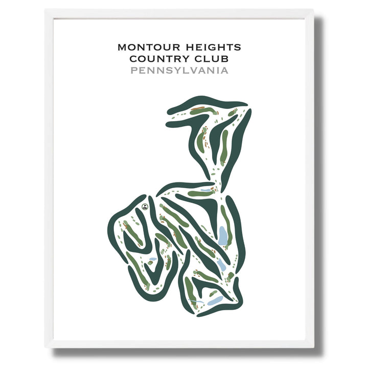 Montour Heights Country Club, Pennsylvania - Printed Golf Courses