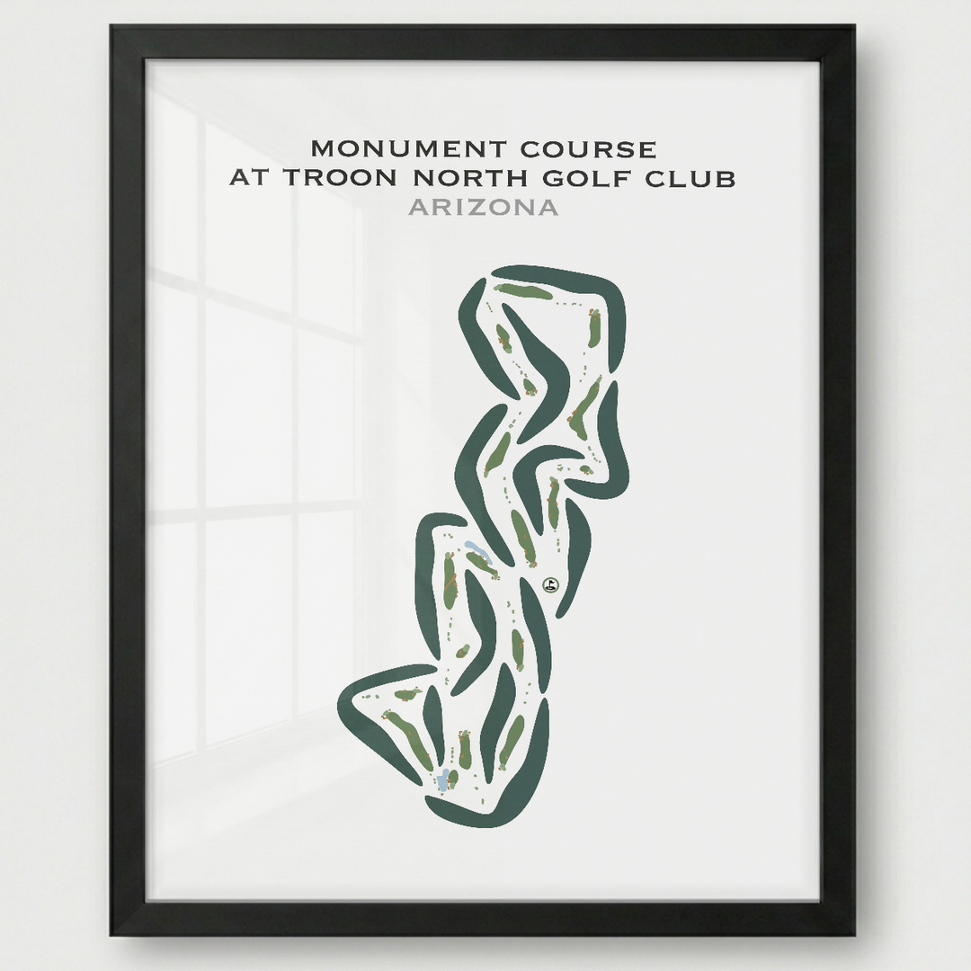 Monument Course at Troon North Golf Club, Arizona - Printed Golf Courses