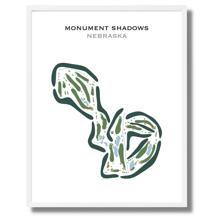 Monument Shadows Golf Course, Nebraska - Printed Golf Courses