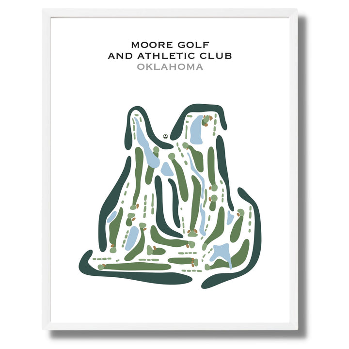 Moore Golf & Athletic Club, Oklahoma - Printed Golf Course