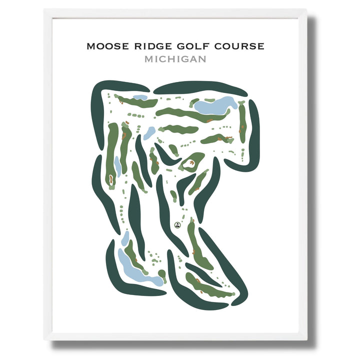 Moose Ridge Golf Course, Michigan - Printed Golf Courses