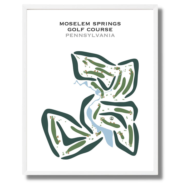 Moselem Springs Golf Course, Pennsylvania - Printed Golf Courses