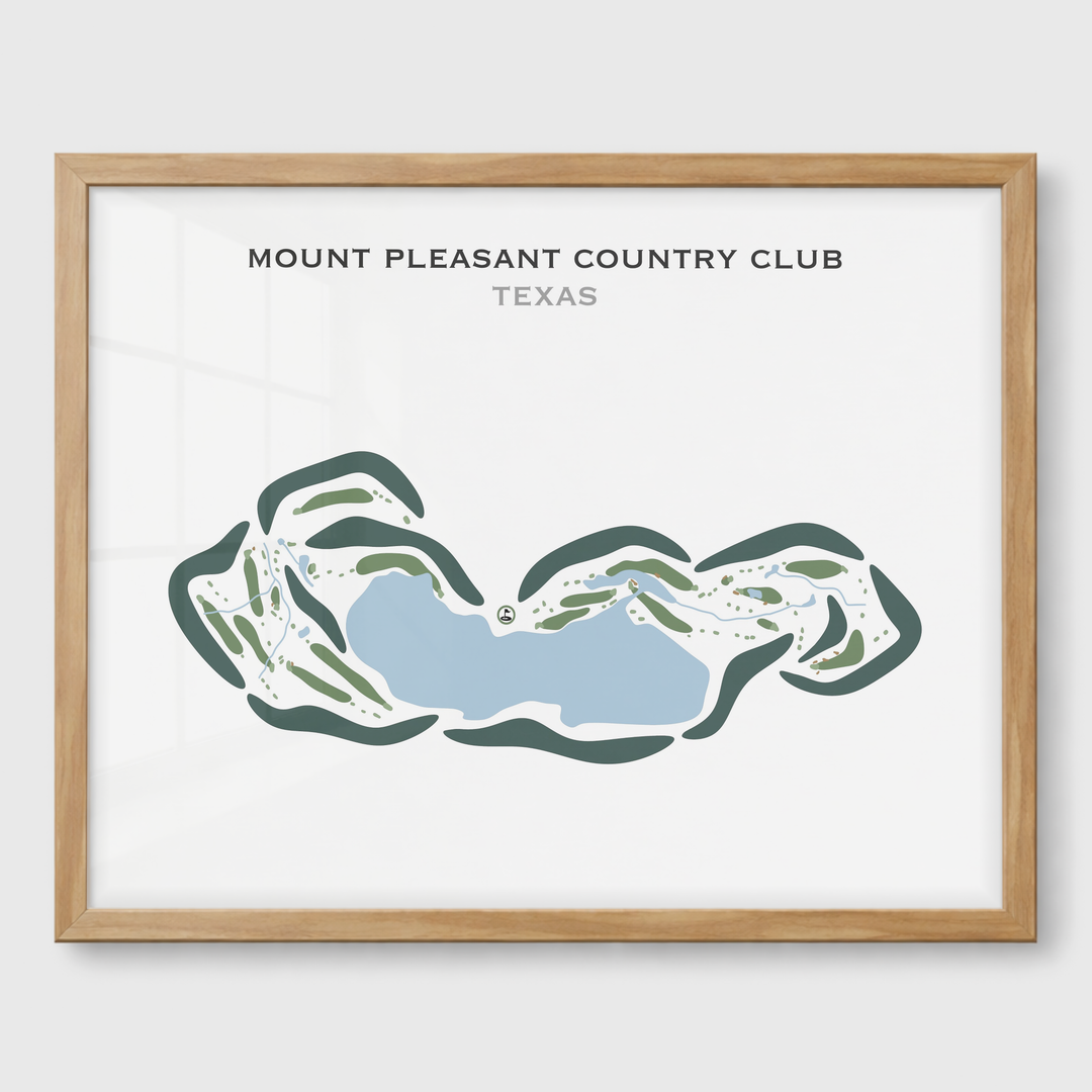 Mount Pleasant Country Club, Texas - Printed Golf Courses