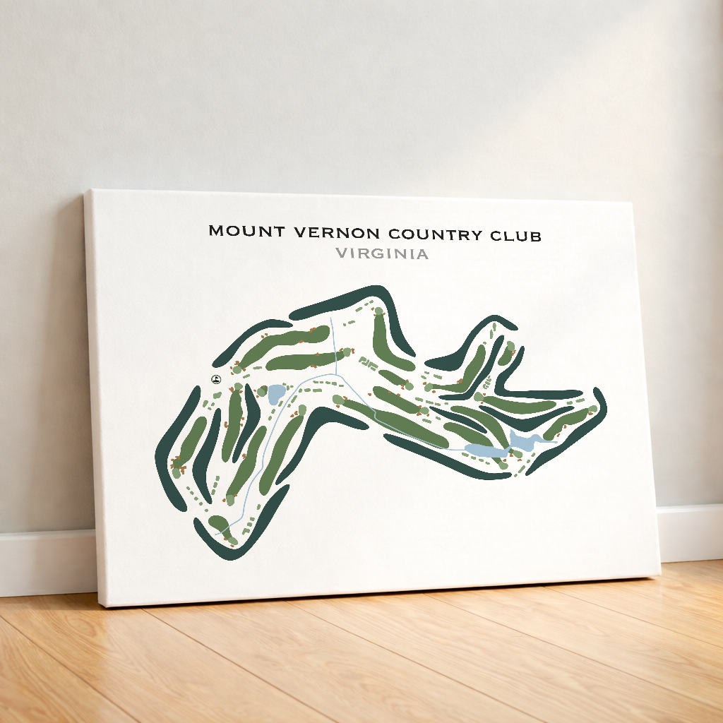 Mount Vernon Country Club, Virginia - Printed Golf Course