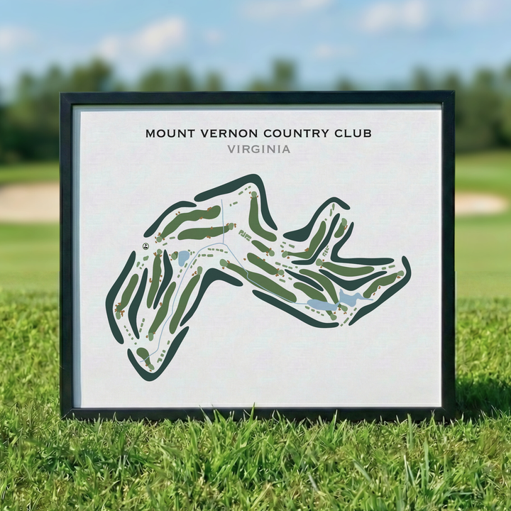 Mount Vernon Country Club, Virginia - Printed Golf Course