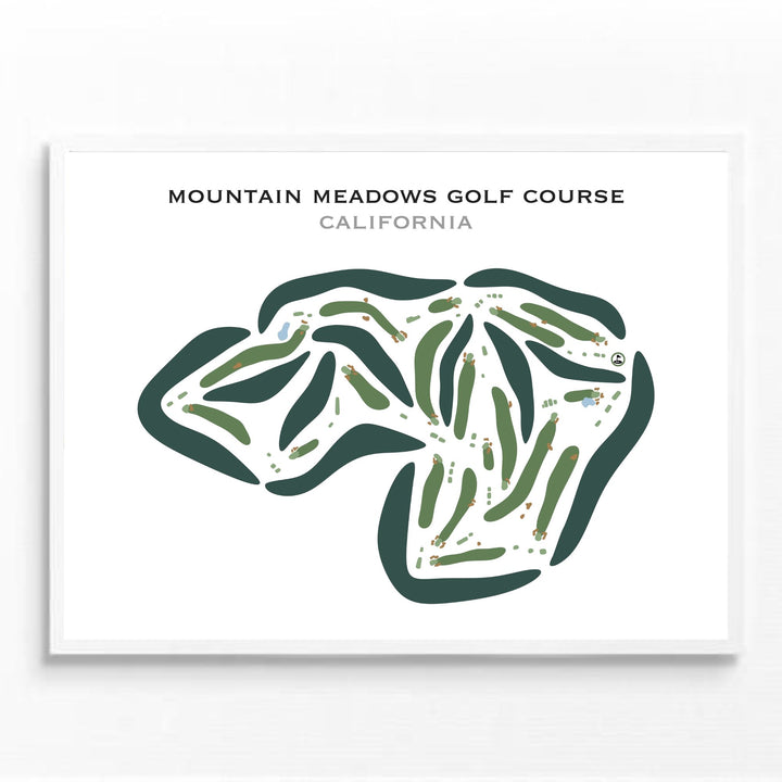 Mountain Meadows Golf Course, California - Printed Golf Courses
