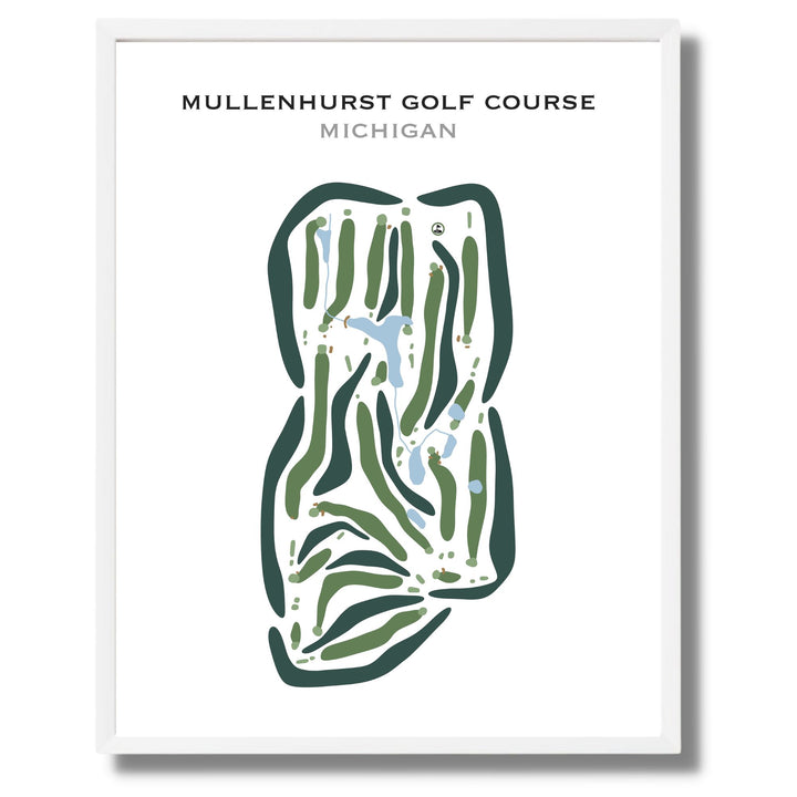 Mullenhurst Golf Course, Michigan - Printed Golf Courses