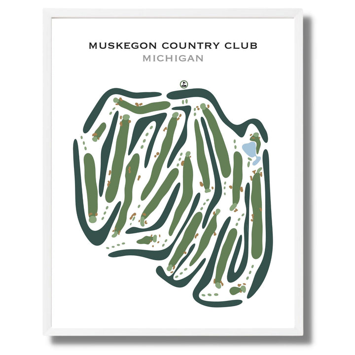 Muskegon Country Club, Michigan - Printed Golf Courses - Golf Course Prints