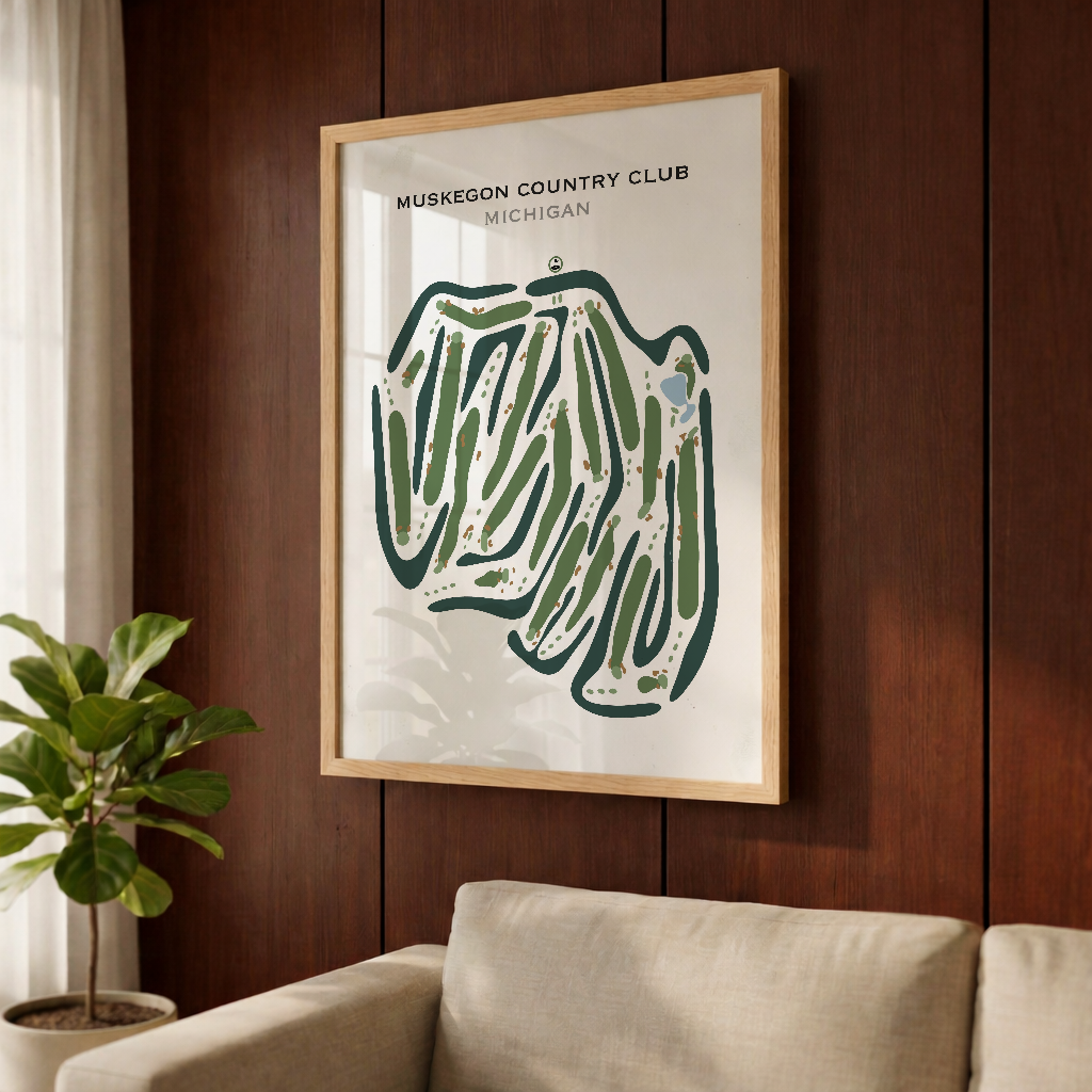 Muskegon Country Club, Michigan - Printed Golf Courses