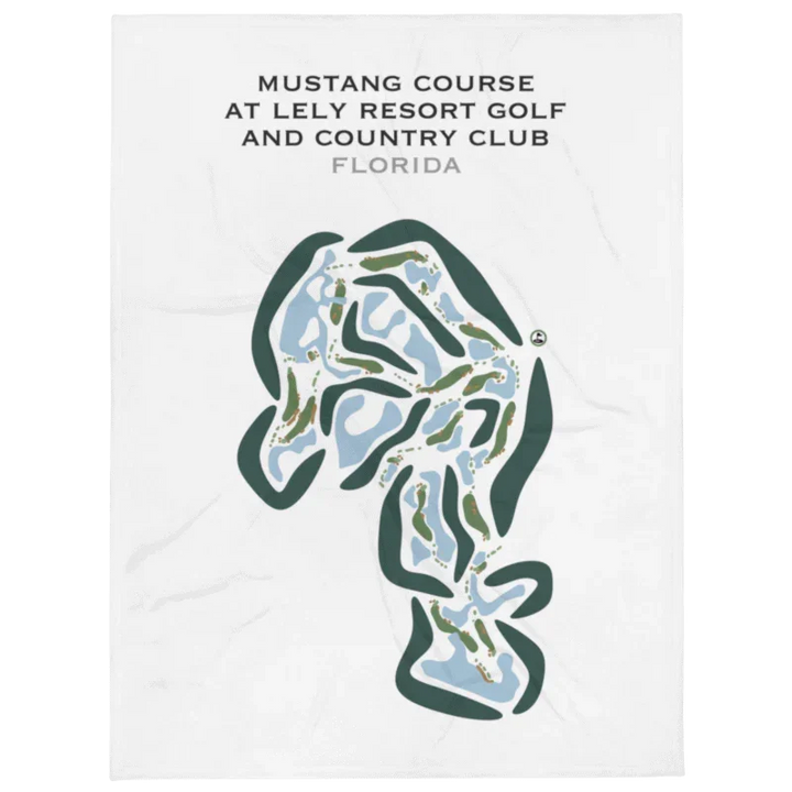Mustang Course at Lely Resort Golf & Country Club, Florida - Printed Golf Courses