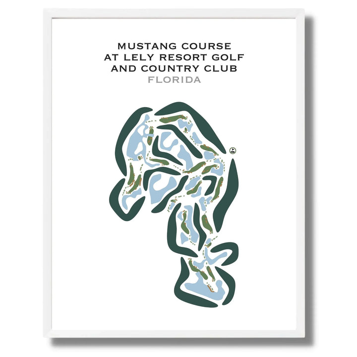 Mustang Course at Lely Resort Golf & Country Club, Florida - Printed Golf Courses