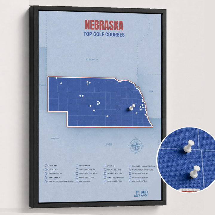 Map of Nebraska Golf Courses