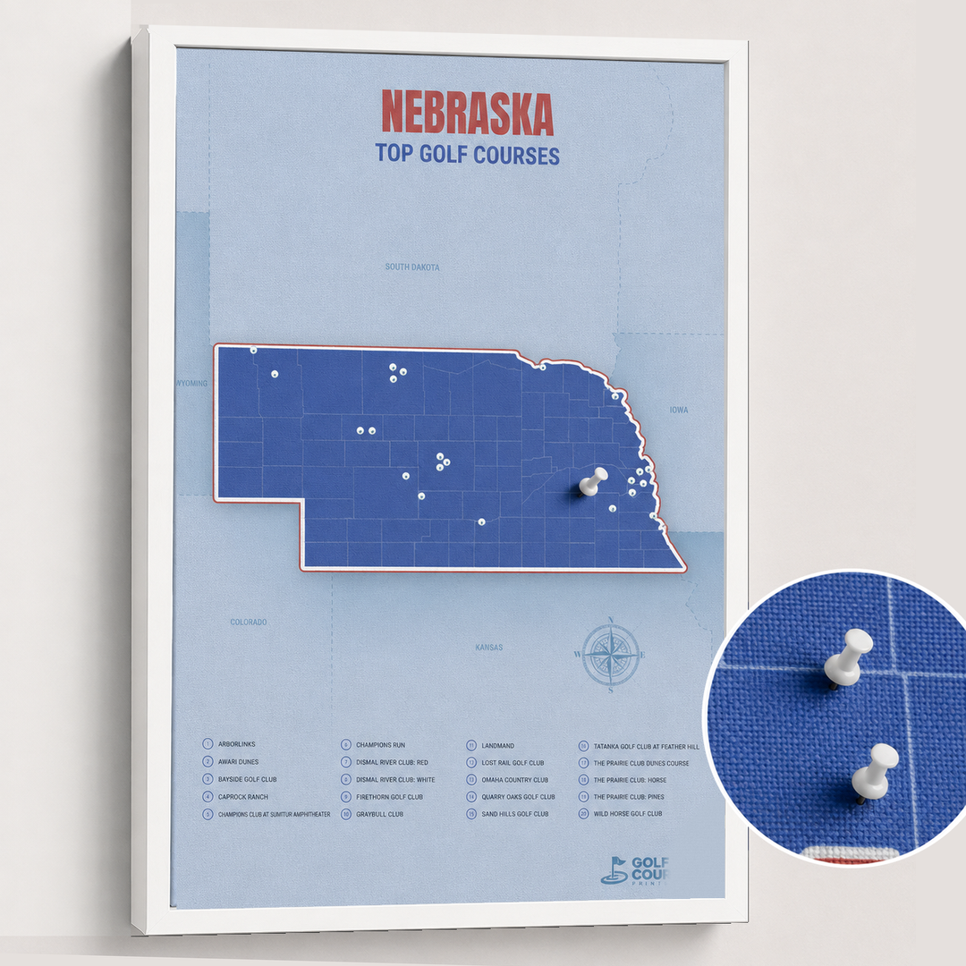 Map of Nebraska Golf Courses