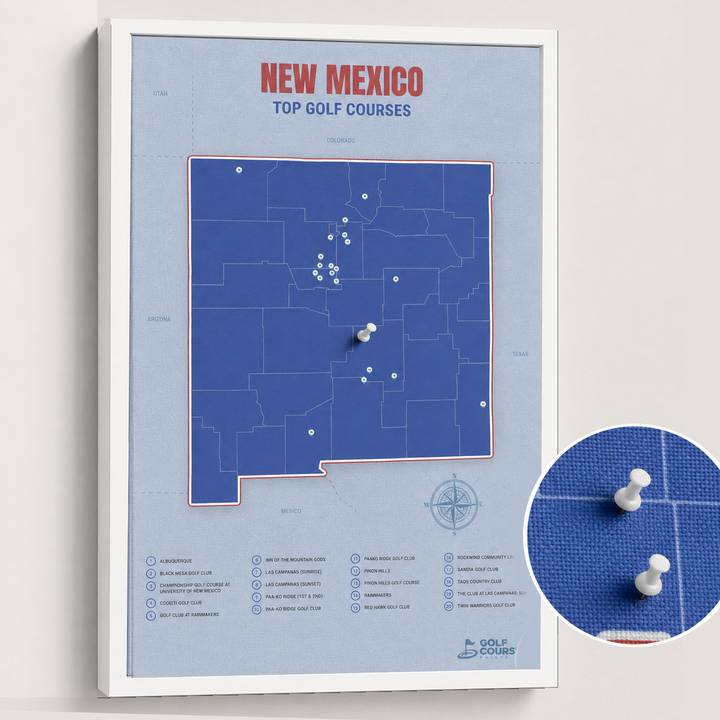 Map of New Mexico Golf Courses