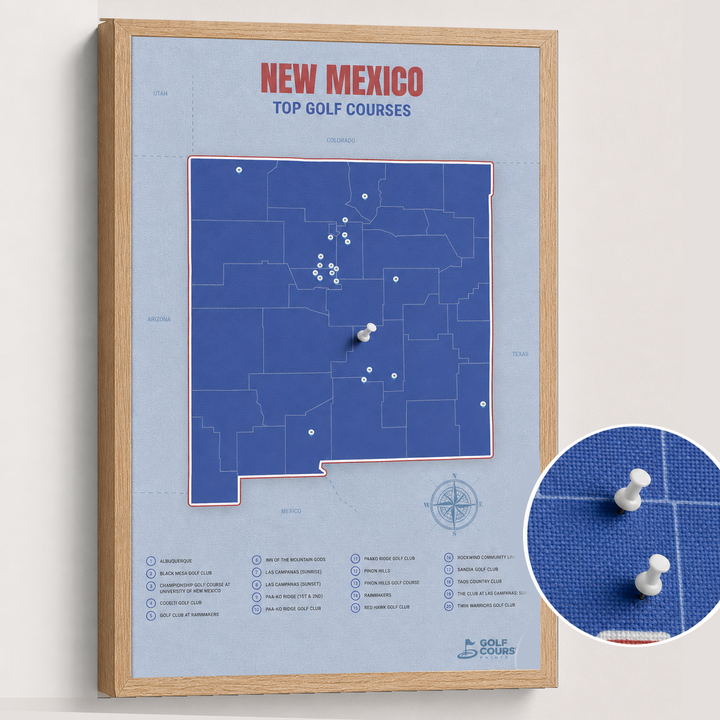 Map of New Mexico Golf Courses