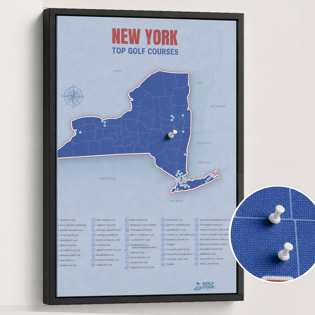 Map of New York Golf Courses