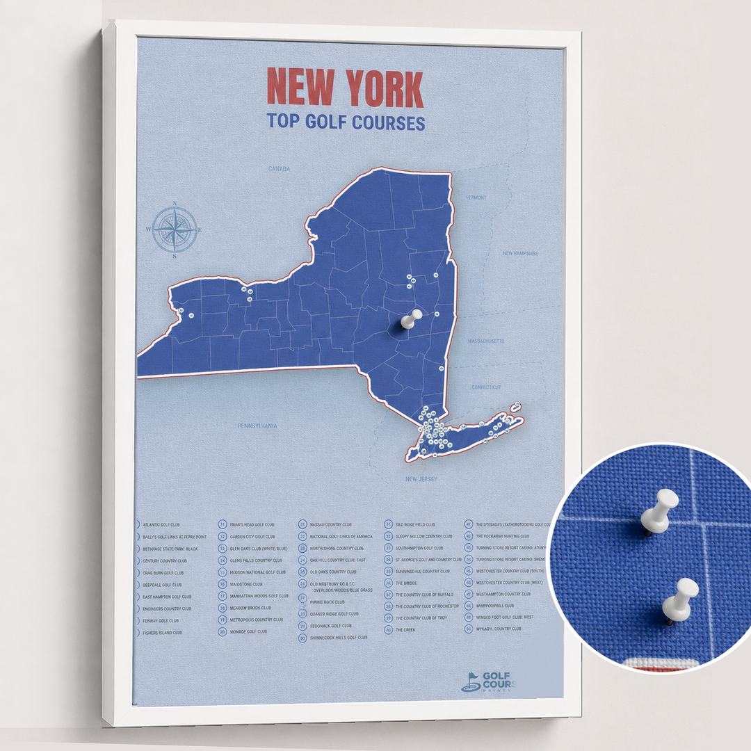 Map of New York Golf Courses