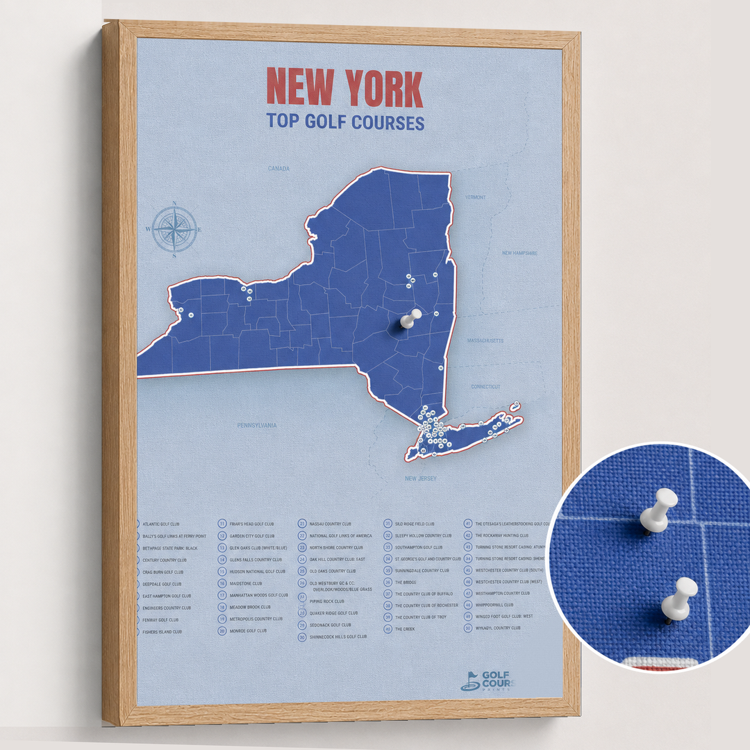 Map of New York Golf Courses