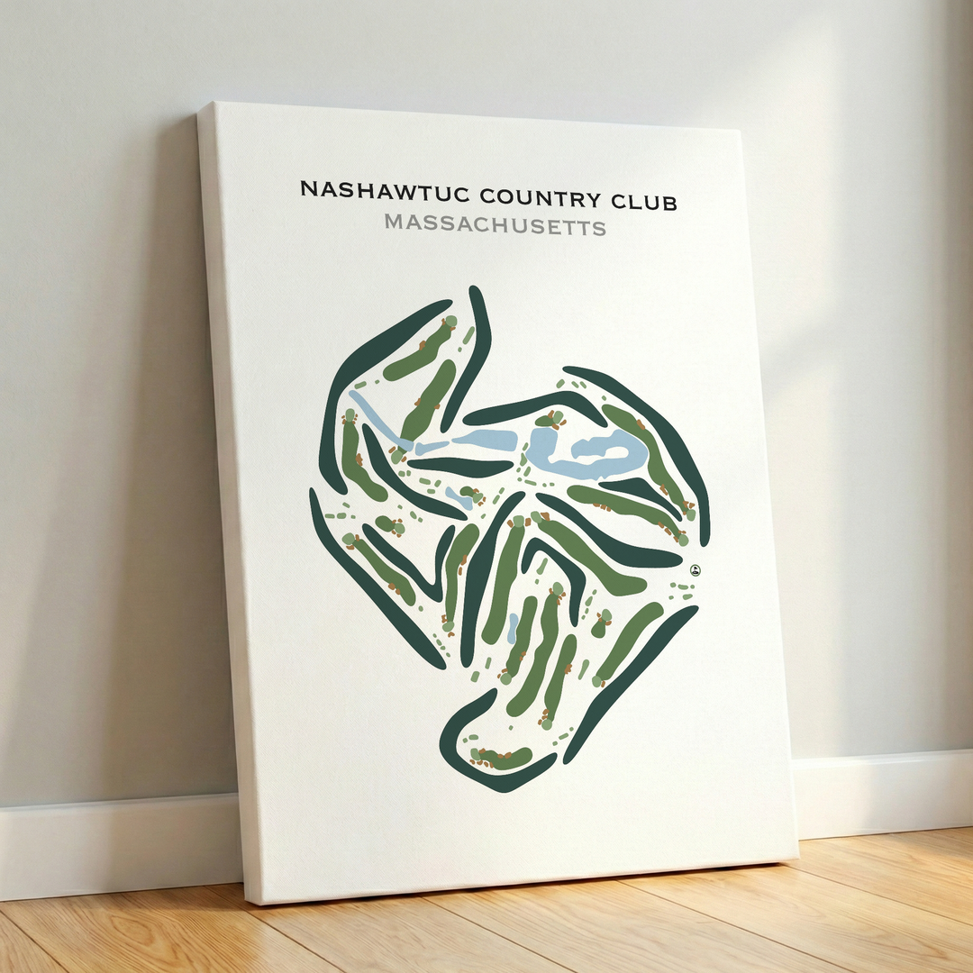 Nashawtuc Country Club, Massachusetts - Printed Golf Course