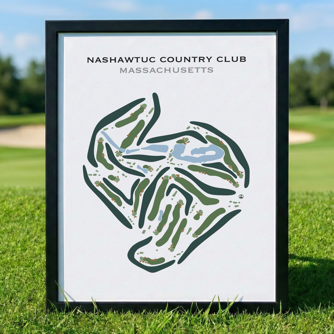 Nashawtuc Country Club, Massachusetts - Printed Golf Course