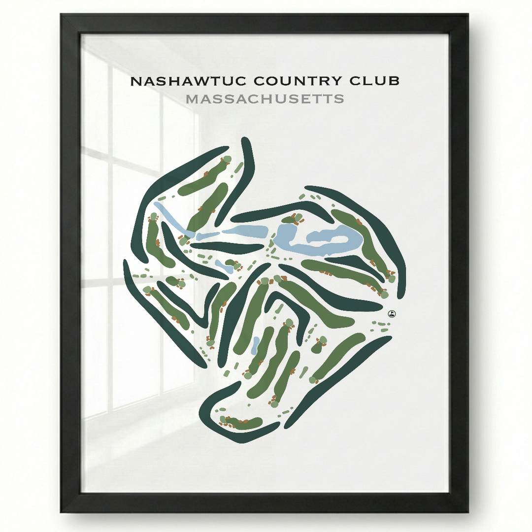 Nashawtuc Country Club, Massachusetts - Printed Golf Course