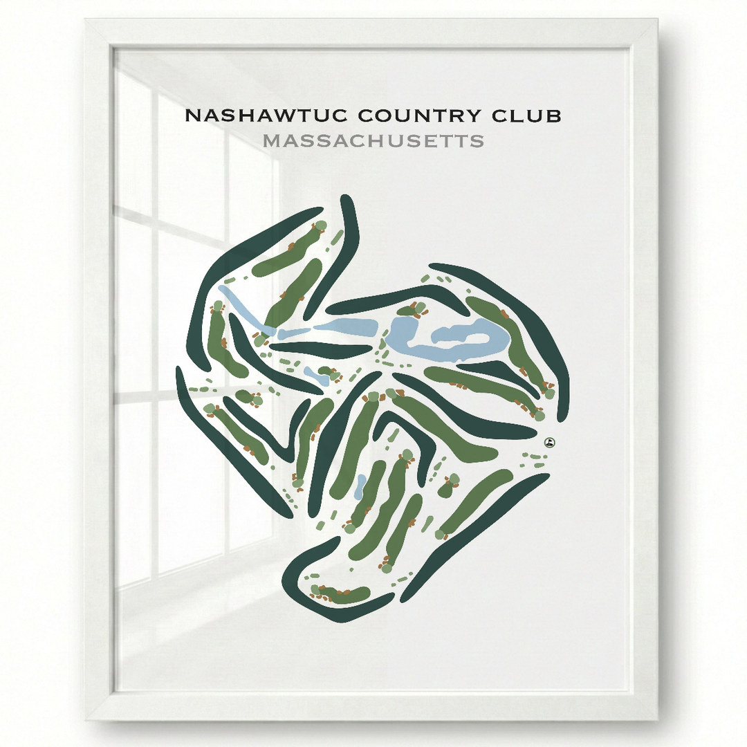 Nashawtuc Country Club, Massachusetts - Printed Golf Course
