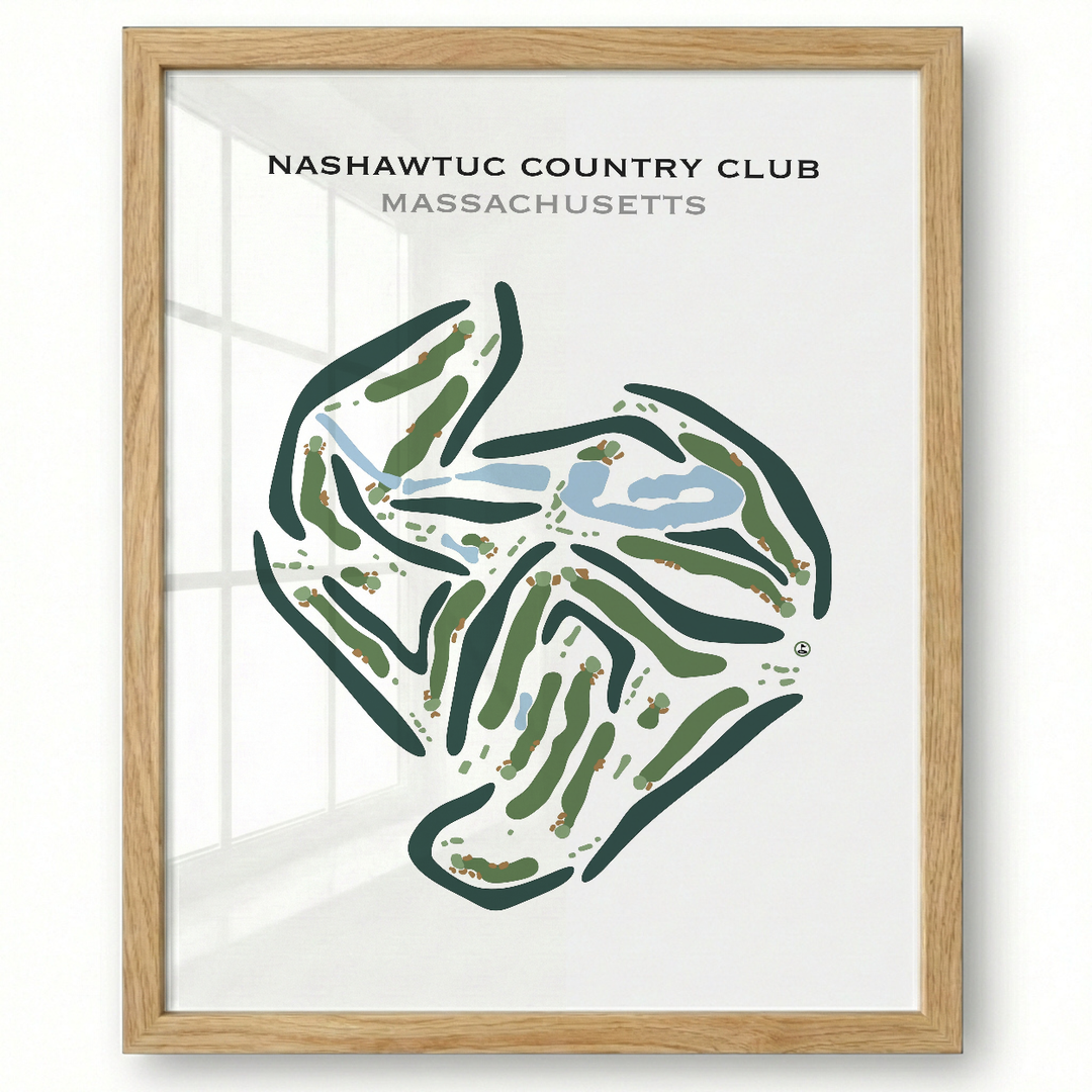 Nashawtuc Country Club, Massachusetts - Printed Golf Course