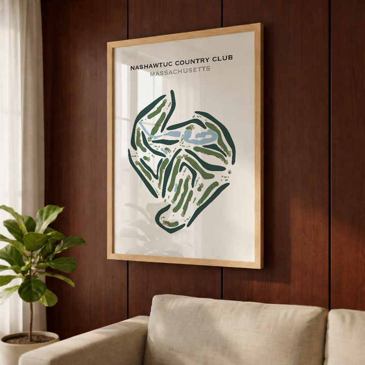 Nashawtuc Country Club, Massachusetts - Printed Golf Course