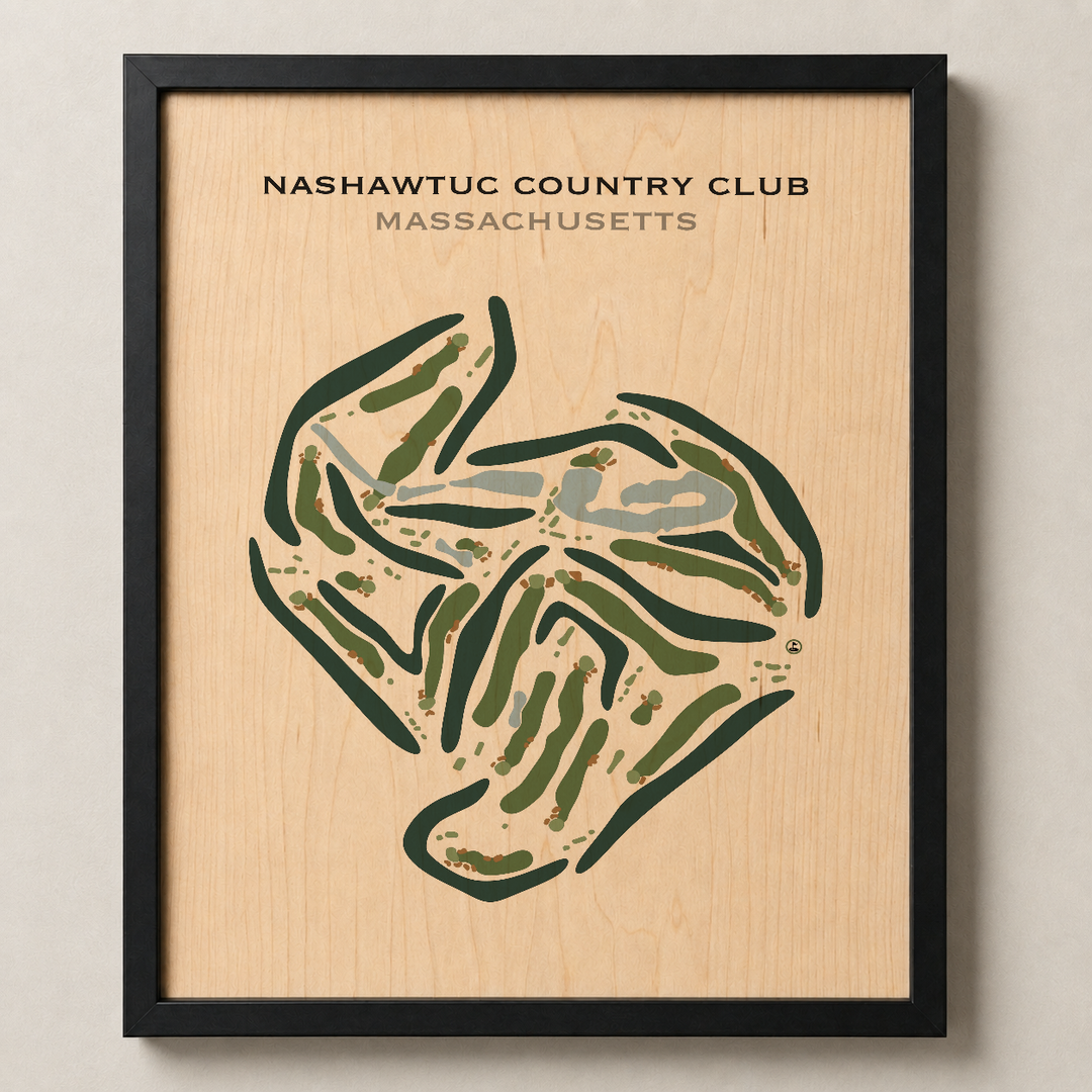 Nashawtuc Country Club, Massachusetts - Printed Golf Course
