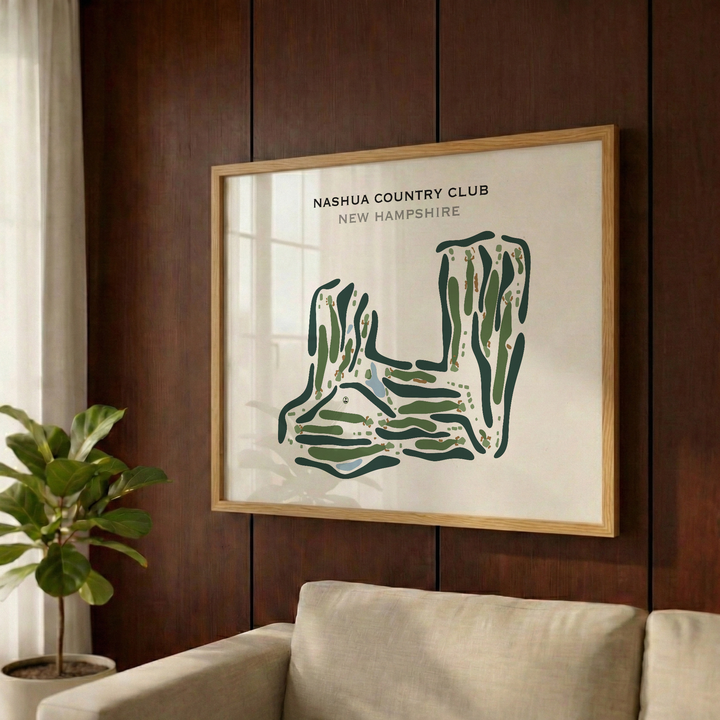 Nashua Country Club, New Hampshire - Printed Golf Course