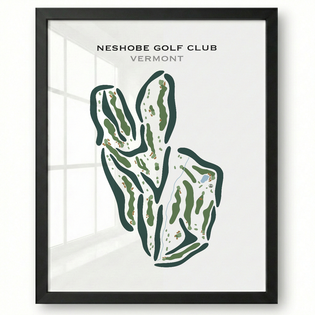 Neshobe Golf Club, Vermont - Printed Golf Course