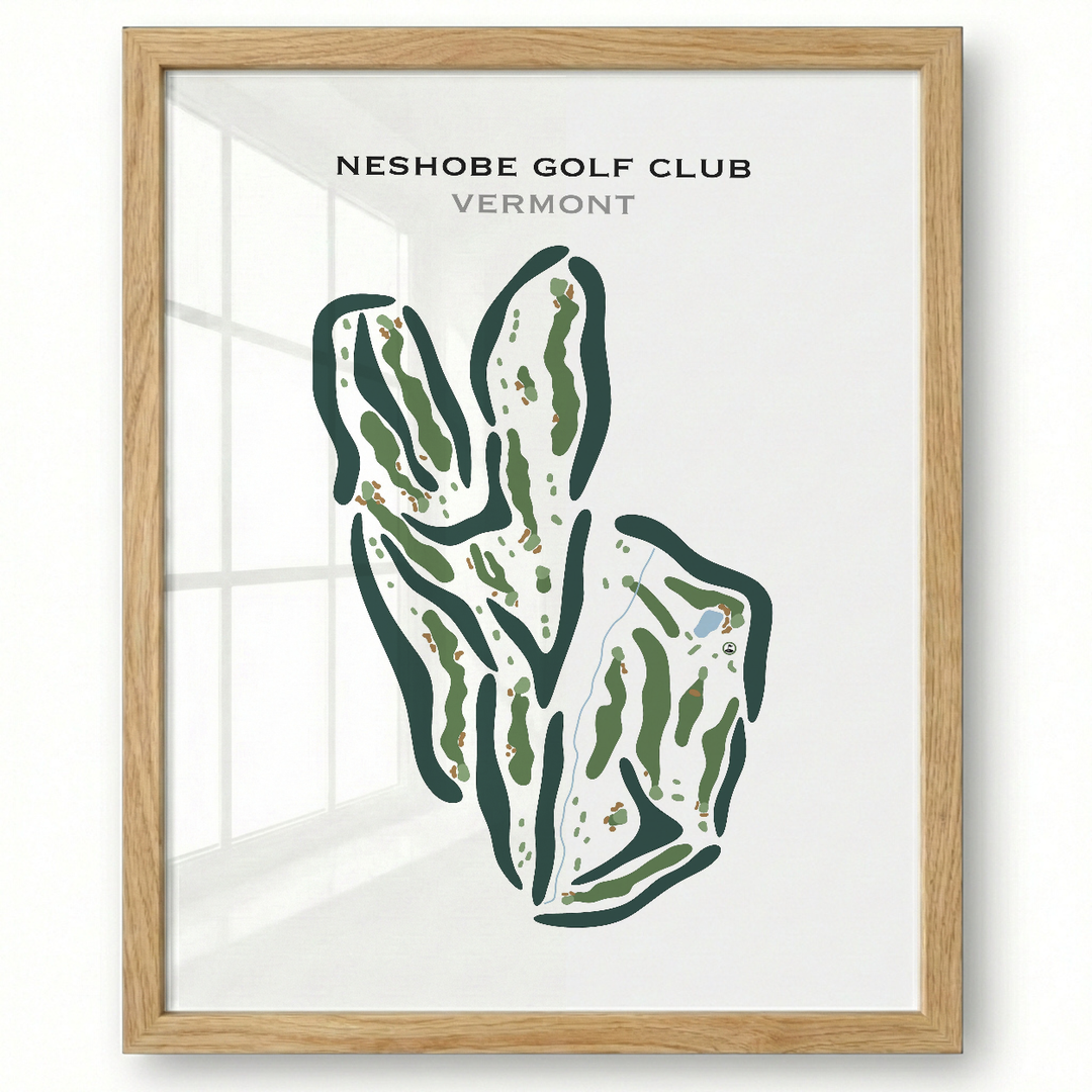 Neshobe Golf Club, Vermont - Printed Golf Course