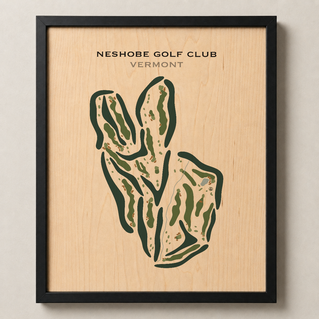 Neshobe Golf Club, Vermont - Printed Golf Course