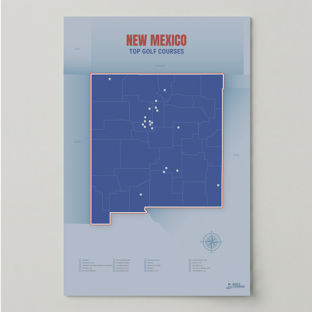 Map of New Mexico Golf Courses