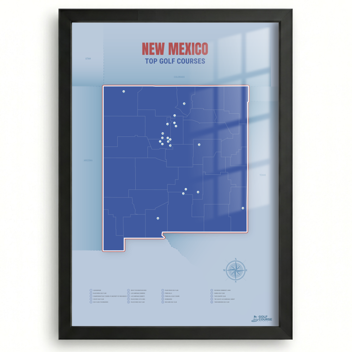 Map of New Mexico Golf Courses