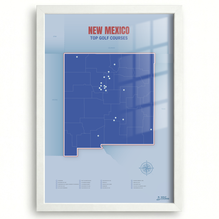 Map of New Mexico Golf Courses