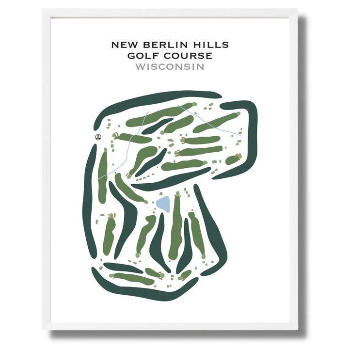 New Berlin Hills Golf Course, Wisconsin - Printed Golf Courses