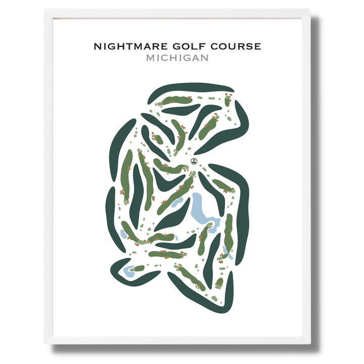 Nightmare Golf Course, Michigan - Printed Golf Courses