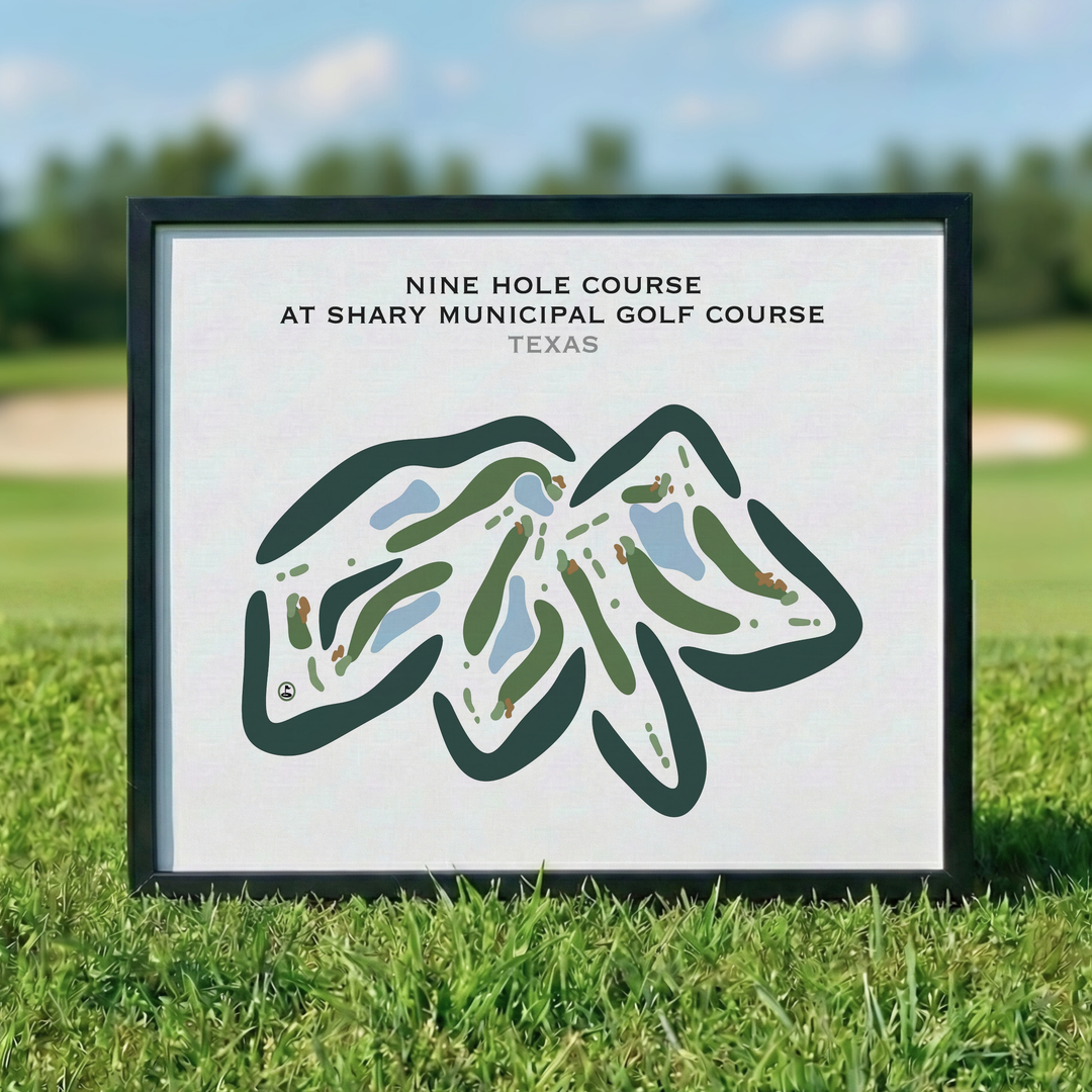 Nine Hole at Shary Municipal Golf Course, Texas - Printed Golf Courses