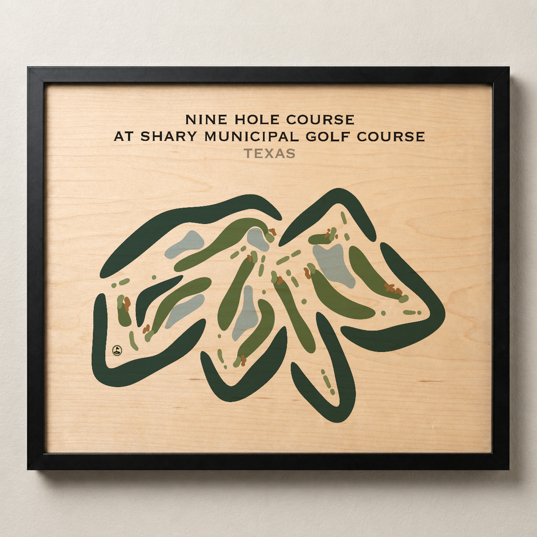 Nine Hole at Shary Municipal Golf Course, Texas - Printed Golf Courses